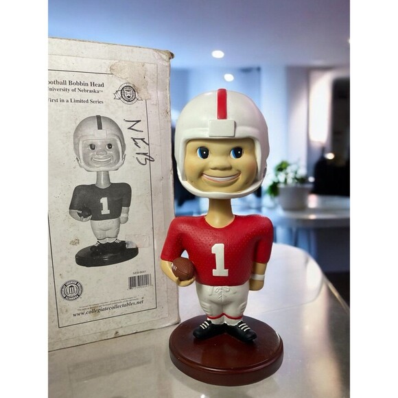 VTG Nebraska NU Football Bobbin Head - First In A Limited Series 2001 With Box - Picture 1 of 16
